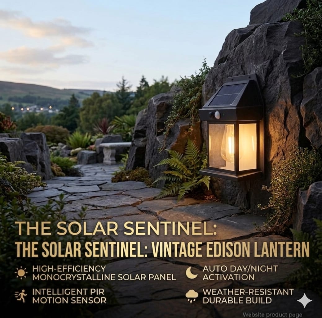 Solar Motion Sensor Wall Lantern