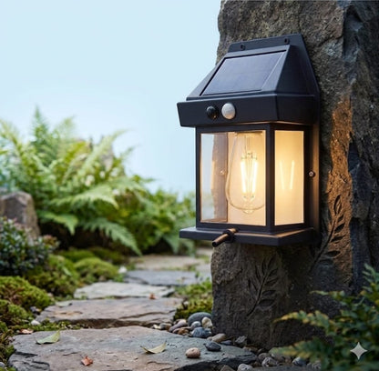 Solar Motion Sensor Wall Lantern