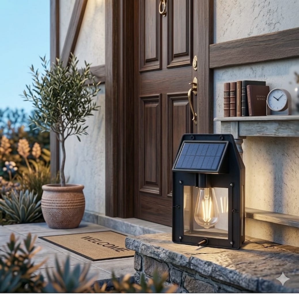 Solar Motion Sensor Wall Lantern