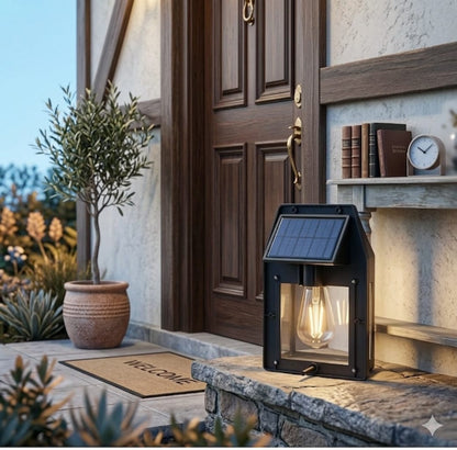 Solar Motion Sensor Wall Lantern